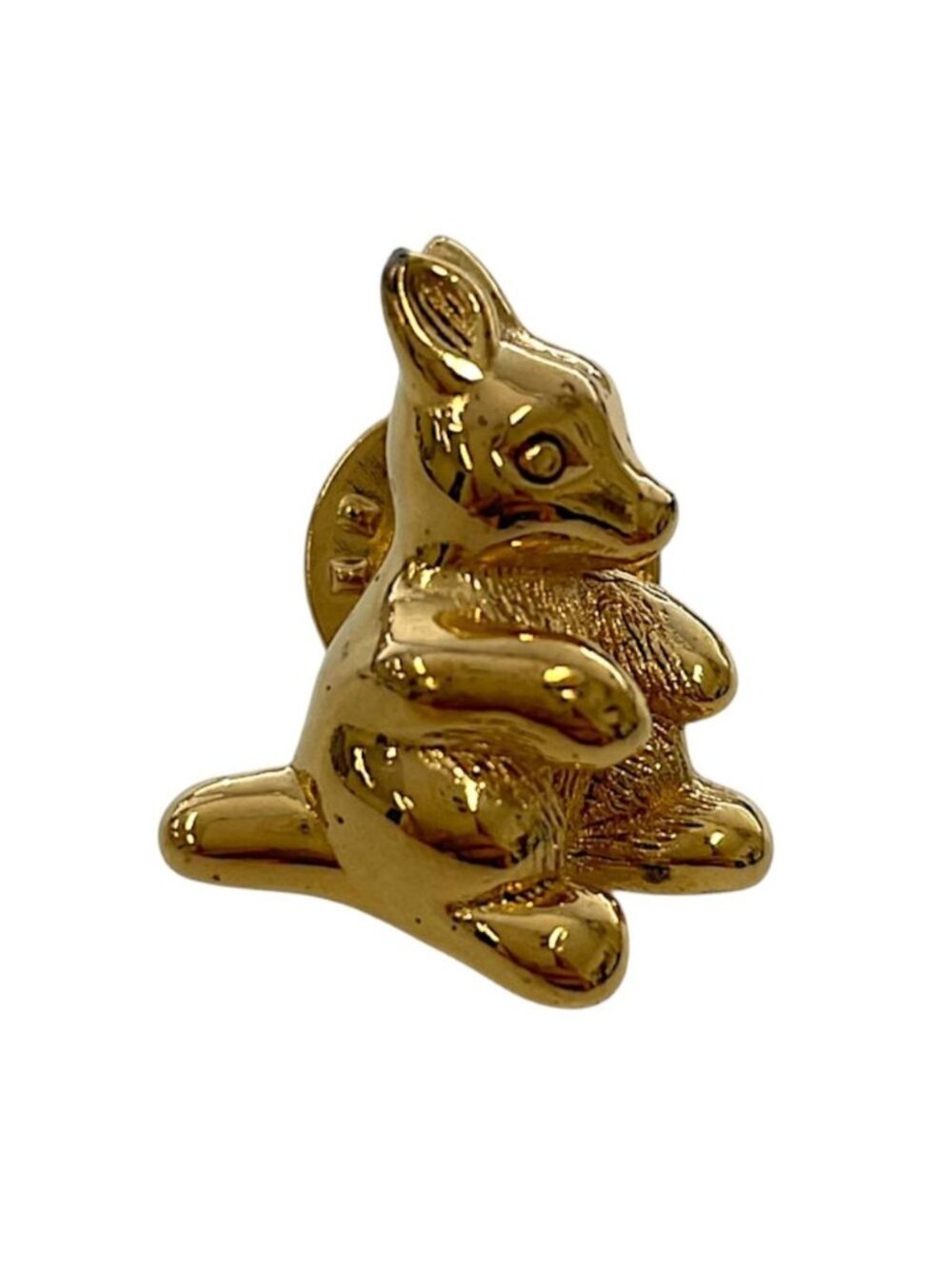 Dior Vintage Rabbit Motif Pin Brooch Gold Colored